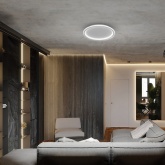 Светильник светодиодный управляемый накладной Feron AL5800 RING тарелка 80W 3000K-6500K белый