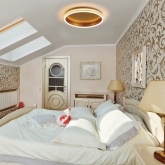 Светильник светодиодный управляемый накладной Feron AL5880 80W 3000К-6500K IP20 с пультом золото