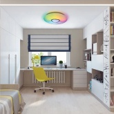 Светильник светодиодный управляемый накладной Feron AL5777 RAINBOW тарелка 60W RGB + CCT 3000К-6000K