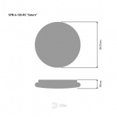 Светильник светодиодный ЭРА SPB-6 Saturn 120, 120W 3000-6500K 10200Lm с пультом ДУ 680x100мм 741341