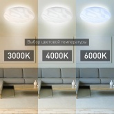 Светильник светодиодный ЭРА SPB-6 Wave Sand 70, 70W 3000-6500К 5950Lm с пультом ДУ 490x81мм 741426