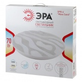 Светильник светодиодный ЭРА SPB-6 Wave Sand 70, 70W 3000-6500К 5950Lm с пультом ДУ 490x81мм 741426