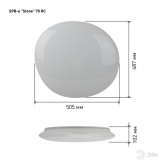 Светильник потолочный светодиодный ЭРА SPB-6 Stone 70-RC с ДУ 70Вт 3000-6500K 5600Lm 505x487x102mm