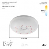 Светильник светодиодный ЭРА SPB-6 Колос 12W 4000K 960Lm (5056306024498)