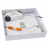 Светильник светодиодный ЭРА LED 9-12-4K квадратный накладной LED 12W 220V 4000K белый