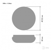 Светильник потолочный ЭРА Классик SPB-6 - 12 Onyx светодиодный 12Вт 4000K 900Lm 232x80mm
