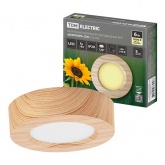 Светильник светодиодный TDM накладной круг Даунлайт СПО 6 Вт 3000K (сосна) 120х32мм