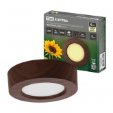 Светильник светодиодный TDM накладной круг Даунлайт СПО 6 Вт 3000K (венге) 120х32мм