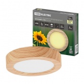 Светильник светодиодный TDM накладной круг Даунлайт СПО 12 Вт 3000K (сосна) 170х32мм