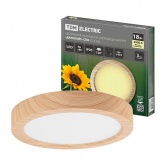 Светильник светодиодный TDM накладной круг Даунлайт СПО 18 Вт 3000K (сосна) 225х32мм