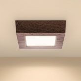 Светильник светодиодный TDM накладной квадрат Даунлайт СПО 6 Вт 3000К (венге) 120х120х32мм