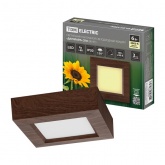 Светильник светодиодный TDM накладной квадрат Даунлайт СПО 6 Вт 3000К (венге) 120х120х32мм