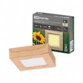 Светильник светодиодный TDM накладной квадрат Даунлайт СПО 6 Вт 3000K (сосна) 120х120х32мм