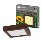 Светильник светодиодный TDM накладной квадрат Даунлайт СПО 12 Вт 3000K (венге) 170х170х32мм