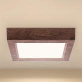 Светильник светодиодный TDM накладной квадрат Даунлайт СПО 12 Вт 3000K (венге) 170х170х32мм