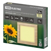 Светильник светодиодный TDM накладной квадрат Даунлайт СПО 12 Вт 3000K (сосна) 170х170х32мм