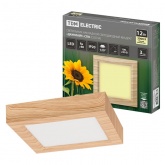 Светильник светодиодный TDM накладной квадрат Даунлайт СПО 12 Вт 3000K (сосна) 170х170х32мм