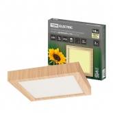 Светильник светодиодный TDM накладной квадрат Даунлайт СПО 18 Вт 3000K (сосна) 225х225х32мм