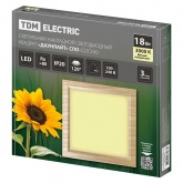 Светильник светодиодный TDM накладной квадрат Даунлайт СПО 18 Вт 3000K (сосна) 225х225х32мм