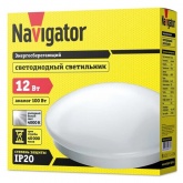 Светильник светодиодный 94 777 NBL-R1-12-4K-IP20-LED 12W 4000K 960Lm 255x92mm цвет корпуса белый