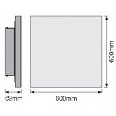Умный светильник светодиодный Smart WIFI PlanonFrameles 40W RGBTW 3000-6500 3400Lm IP20 596x596x69mm