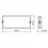 Светильник вандалоустойчивый TDM LED ДБО 01-12-002 12W 4000K 1000Lm IP54 с датчиком САВ белый