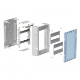 Щит навесной пластиковый ИЭК KREPTA 5 ЩРН-П-24 24 модуля (2х12) с прозрачной дверкой IP40 белый (электрический шкаф)