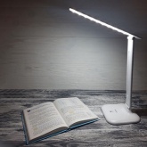 Светильник светодиодный настольный Feron DE1725 10W, 4000K, 230V, диммируемый, складной, белый