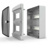 Щит навесной Tekfor CNN 40-08-1 (1x8) модулей непрозрачная белая дверца IP41 (электрический шкаф)