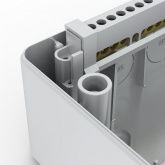 Щит навесной Tekfor CNK 40-08-1 (1x8) модулей прозрачная черная дверца IP41 (электрический шкаф)