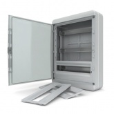 Щит навесной BNN 65-18-1 (1x18) модулей непрозрачная серая дверца IP65 Tekfor (электрический шкаф)