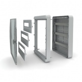 Щит навесной BNN 65-24-1 (2x12) модулей непрозрачная серая дверца IP65 Tekfor (электрический шкаф)