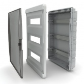 Щит навесной BNK 40-08-1 (1x8) модулей прозрачная оранжевая дверца IP41 Tekfor (электрический шкаф)