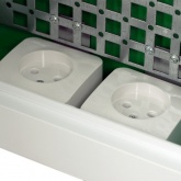 Щит мультимедийный встраиваемый SE City9 Box IT 36 модулей 3 ряда 2 розетки с белой дверью