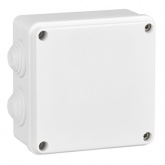 Коробка распаячная ИЭК КМ 100х100х50 открытой проводки с клеммами 6х6 мм белая IP44