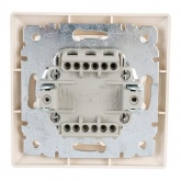 Выключатель двойной Intro 10А-250В Solo, слоновая кость 4-104-02 (бежевый)