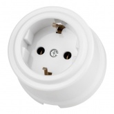 Накладная розетка TDM Виви 2П+З 16А 250В белая