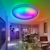 Светильник потолочный светодиодный ЭРА SPB-6-80-RC Solar 80W RGBD динамический эффект, с пультом ДУ