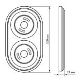Рамка TDM Виви 2 поста белая