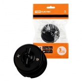 Накладной выключатель поворотный 2-клавишный TDM Виви с ручкой (бантик) 10А черный