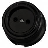 Накладная розетка TDM Виви 2П 10А 250В черная