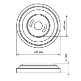 Рамка TDM Виви 1 пост черная