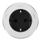 Розетка SE MultiTrack 2К+З круглая 16А 250В белый