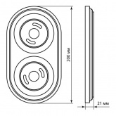 Рамка TDM Виви 2 поста черная
