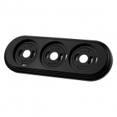 Рамка TDM Виви 3 поста черная