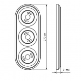 Рамка TDM Виви 3 поста черная