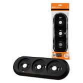 Рамка TDM Виви 3 поста черная