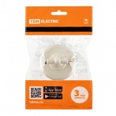 Накладной выключатель поворотный 2-клавишный TDM Виви с ручкой (бантик) 10А слоновая кость (бежевый)