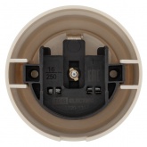 Накладная розетка TDM Виви 2П+З 16А 250В слоновая кость (бежевый)