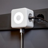 Двойник электрический Rexant Куб 2х2P+E 16А 2хUSB-A 2,4А, USB Type-C 3А ночник белый